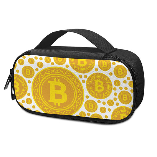 Bitcoin Crypto Pattern Print Insulin Cooler Travel Case
