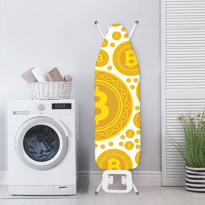Bitcoin Crypto Pattern Print Ironing Board Cover