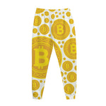 Bitcoin Crypto Pattern Print Jogger Pants