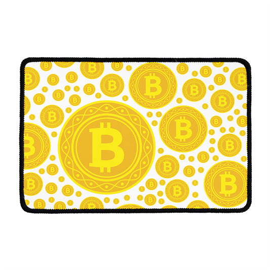 Bitcoin Crypto Pattern Print Kitchen Mat
