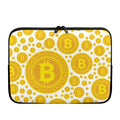 Bitcoin Crypto Pattern Print Laptop Sleeve