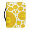 Bitcoin Crypto Pattern Print Leather Bible Cover