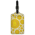 Bitcoin Crypto Pattern Print Luggage Tag