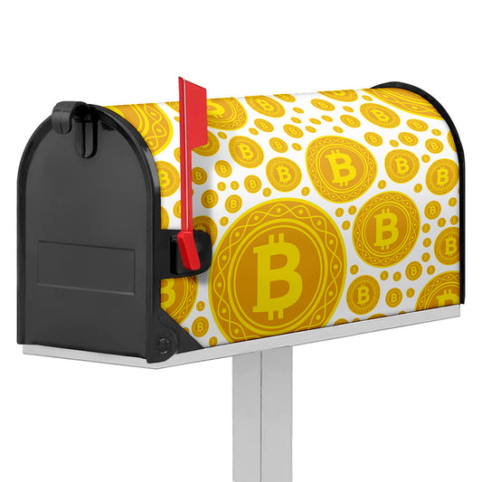 Bitcoin Crypto Pattern Print Mailbox Cover