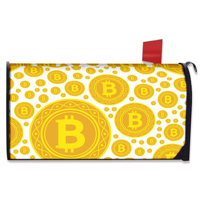 Bitcoin Crypto Pattern Print Mailbox Cover