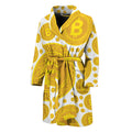 Bitcoin Crypto Pattern Print Men's Bathrobe