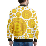 Bitcoin Crypto Pattern Print Men's Bomber Jacket