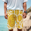 Bitcoin Crypto Pattern Print Men's Cargo Shorts