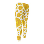 Bitcoin Crypto Pattern Print Men's Compression Pants