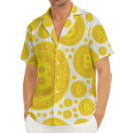 Bitcoin Crypto Pattern Print Men's Deep V-Neck Shirt