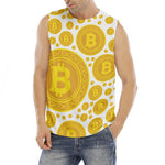 Bitcoin Crypto Pattern Print Men's Fitness Tank Top