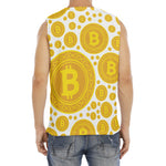 Bitcoin Crypto Pattern Print Men's Fitness Tank Top