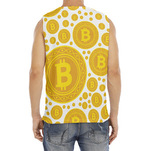 Bitcoin Crypto Pattern Print Men's Fitness Tank Top