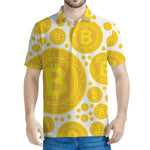 Bitcoin Crypto Pattern Print Men's Polo Shirt