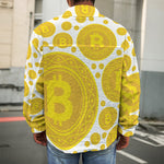 Bitcoin Crypto Pattern Print Men's Shirt Jacket