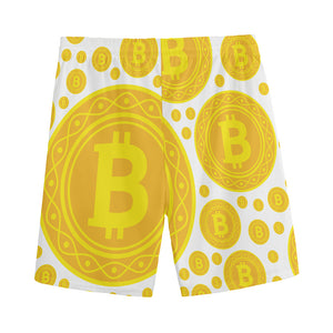 Bitcoin Crypto Pattern Print Men's Sports Shorts