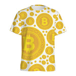 Bitcoin Crypto Pattern Print Men's Sports T-Shirt