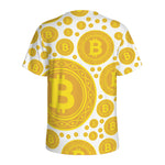 Bitcoin Crypto Pattern Print Men's Sports T-Shirt