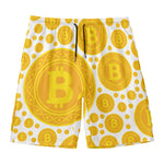 Bitcoin Crypto Pattern Print Men's Swim Trunks