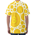 Bitcoin Crypto Pattern Print Men's Velvet T-Shirt