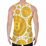 Bitcoin Crypto Pattern Print Men's Velvet Tank Top