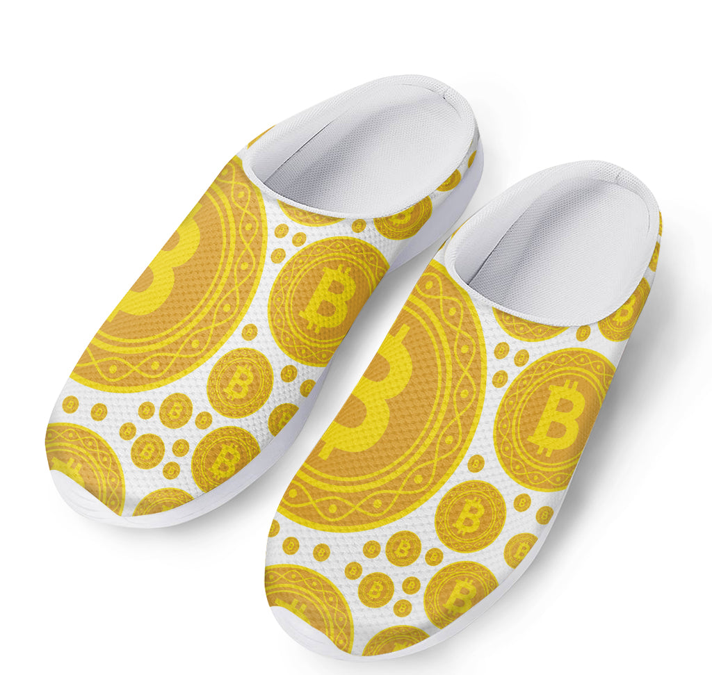 Bitcoin Crypto Pattern Print Mesh Casual Shoes