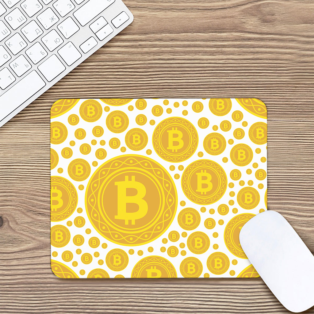 Bitcoin Crypto Pattern Print Mouse Pad