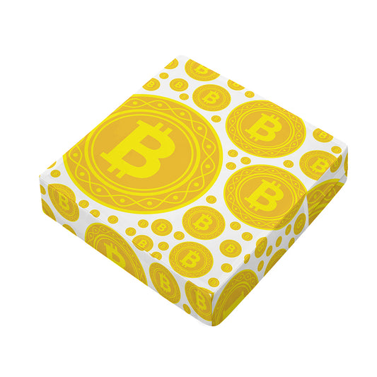 Bitcoin Crypto Pattern Print Outdoor Seat Cushion Cover