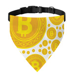 Bitcoin Crypto Pattern Print Over The Collar Dog Bandana