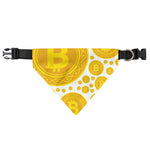 Bitcoin Crypto Pattern Print Over The Collar Dog Bandana