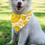 Bitcoin Crypto Pattern Print Over The Collar Dog Bandana