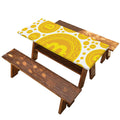 Bitcoin Crypto Pattern Print Picnic Table Cover