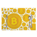 Bitcoin Crypto Pattern Print Placemat