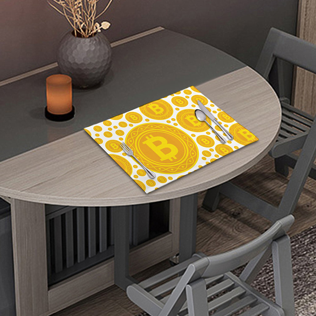 Bitcoin Crypto Pattern Print Placemat