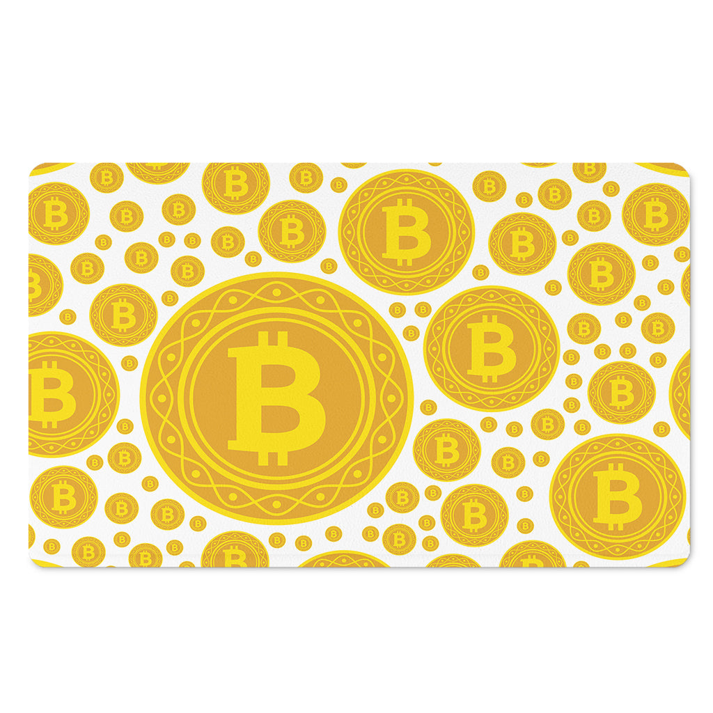 Bitcoin Crypto Pattern Print Polyester Doormat