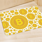 Bitcoin Crypto Pattern Print Polyester Doormat