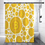 Bitcoin Crypto Pattern Print Premium Shower Curtain