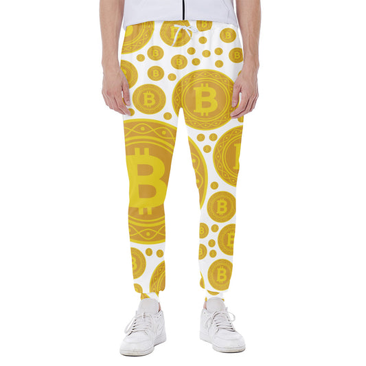 Bitcoin Crypto Pattern Print Scuba Joggers