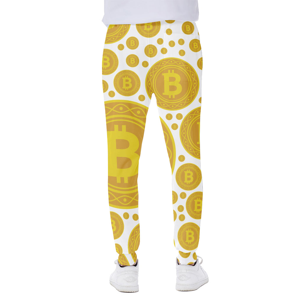 Bitcoin Crypto Pattern Print Scuba Joggers