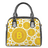 Bitcoin Crypto Pattern Print Shoulder Handbag