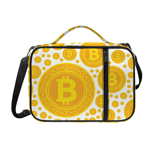 Bitcoin Crypto Pattern Print Shoulder Strap Bible Bag
