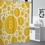 Bitcoin Crypto Pattern Print Shower Curtain