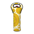 Bitcoin Crypto Pattern Print Single Neoprene Wine Tote