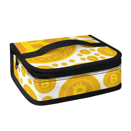 Bitcoin Crypto Pattern Print Small Lunch Bag