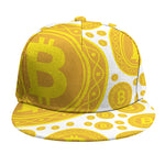 Bitcoin Crypto Pattern Print Snapback Cap