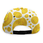 Bitcoin Crypto Pattern Print Snapback Cap