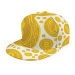 Bitcoin Crypto Pattern Print Snapback Cap