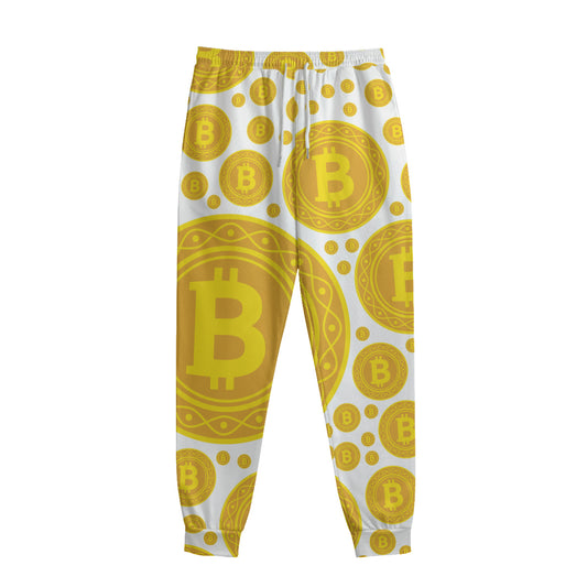 Bitcoin Crypto Pattern Print Sweatpants