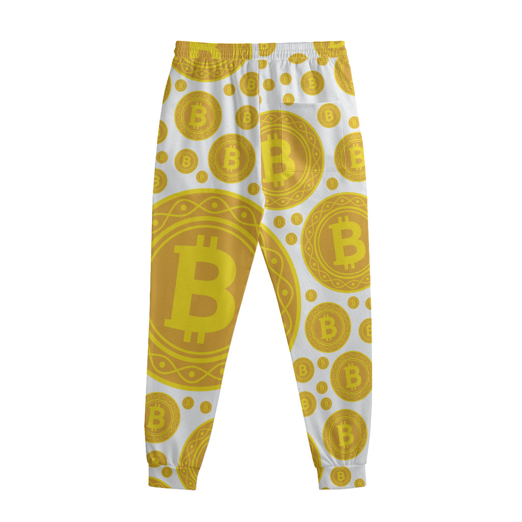 Bitcoin Crypto Pattern Print Sweatpants