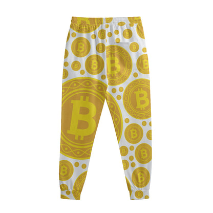 Bitcoin Crypto Pattern Print Sweatpants